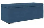 vidaXL Hocker Blau 101 x 41 x 40 cm Stoff und Pressholz
