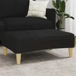 vidaXL Fu&szlig;hocker Schwarz 77x55x31 cm Stoff