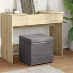 vidaXL Hocker Grau 41 x 41 x 40 cm Kunstleder und Engineering Holz