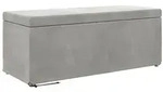 vidaXL Hocker Hellgrau 101 x 41 x 40 cm Samt und Engineering Holz