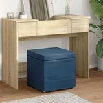 vidaXL Hocker Blau 41 x 41 x 40 cm Stoff und Pressholz