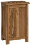 vidaXL W&auml;schekorb Natur 35 x 25 x 60 cm Massivholz Teak