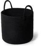 SYLANDO D40*H34cm Waschekorb aus Baumwolle mit Griffen, Aufbewahrungskorb...