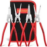TOOLEAGUE Sprengringzangen-Set 4-teilig 33cm Innen/Au&szlig;en gerade/gebogen CR-V Stahl