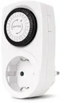 Entac Mechanischer Timer 24 Stunden 24 Programme, 230 V, 16 A, Wei&szlig;, Schwarz,...