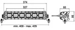HELLA 1GJ 360 001-002 LED-Arbeitsscheinwerfer - Valuefit Lightbar LBX-380 - 12/24V -