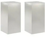 vidaXL Pflanzenst&auml;nder 2 pcs Silber 40 x 40 x 80 cm Stahl
