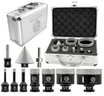 Fliesenbohrer Diamant Set 6 8 10 25 35 50 68mm Fasenbohrer KIT1