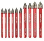 Fliesenbohrer Set 10 St&uuml;ck 6mm*4 8mm*2 10mm*2 12mm*2 Rundschaft
