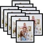 Bilderrahmen 10er Passepartout Collage Set 23x28 Wand 20x25 cm Schwarz