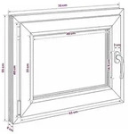 vidaXL Kellerfenster RISOR 50 x 55 cm PVC und Glas