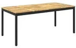 vidaXL Gartentisch Wei&szlig; und Schwarz 180 x 88,5 x 75 cm