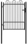 vidaXL Zauntor HORST 100 x 125 cm Metall Schwarz Abschlie&szlig;bar