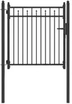 vidaXL Zauntor HORST 100 x 100 cm Metall Schwarz Abschlie&szlig;bar