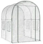 vidaXL Gew&auml;chshaus mit Rahmen Transparent 160 x 200 x 192,5 cm PVC