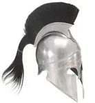 vidaXL Griechischer Krieger-Helm Antik Replik LARP Silbern Stahl