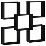 vidaXL Wandregal Schwarz 99,5 x 17 x 91 cm Holzwerkstoff