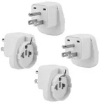 Intirilife 4x Steckdosen Adapter in WEISS &ndash; 4er Set Typ B auf EU Schuko...
