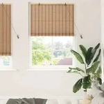 vidaXL Fensterjalousien & -schatten Hellbraun 120 x 220 cm Bambus