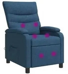 vidaXL Massage Relaxsessel Blau Stoff