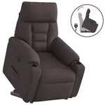 vidaXL Relaxsessel mit Aufstehhilfe Dunkelbraun Stoff