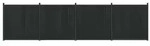 vidaXL Zaunelement 4 pcs WPC und Aluminium Schwarz