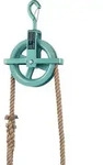 Baurolle Seilraddurchmesser 190mm m.Hakensicherung u.Kreuzb&uuml;gel BRAUN