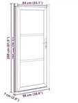 vidaXL Vordert&uuml;r Wei&szlig; 98 x 208 cm PVC
