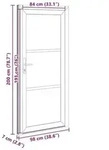 vidaXL Vordert&uuml;r Wei&szlig; 98 x 200 cm PVC