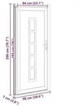 vidaXL Vordert&uuml;r Wei&szlig; 98 x 200 cm PVC