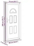 vidaXL Vordert&uuml;r Anthrazit 88 x 200 cm PVC