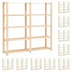 vidaXL Lagerregale 5 B&ouml;den 10 Stk 170x38x170cm Massivholz Kiefer 500kg
