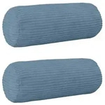 vidaXL Kissenbezug 2 pcs HEERLEN Blau &Oslash; 15 x 40 cm Cord
