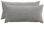 vidaXL Kissenbezug 2 pcs HEERLEN Hellgrau 40 x 80 cm Cord