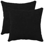 vidaXL Kissenbezug 2 pcs HEERLEN Schwarz 35 x 35 cm Boucl&eacute;