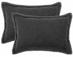 vidaXL Kissenbezug 2 pcs HOUTEN Dunkelgrau 50 x 70 cm Boucl&eacute;