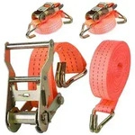 2x Zurrgurte mit Ratsche 2000kg 6m x 38mm Orange Polyester