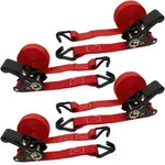 Spanngurte mit Ratsche 4Pack, 4 x 800KG Spanngurte mit Haken, 6M x 25mm...