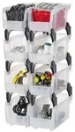 VEVOR Stapelboxen, 276x140x130 mm (8er-Pack), Lagerboxen zum Organisieren &