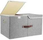 Extra Gro&szlig;e Aufbewahrungsbox mit Deckel und F&auml;chern, Faltbar