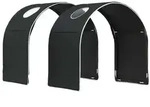 vidaXL Bettunnel 2 pcs Schwarz 211 x 52,5 x 2 cm Polyester