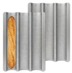 2er Baguette Backform mit Antihaftbeschichtung 38x27cm perforiert
