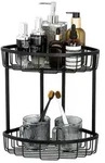 Duschablage Ecke Edelstahl 2-st&ouml;ckig Schwarz 320mm