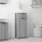 vidaXL Badschrank Grau Sonoma 32x34x90 cm Holzwerkstoff