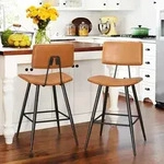 LUE BONA Barhocker 2er Set mit Fu&szlig;st&uuml;tze, Barhocker H&ouml;henverstellbar, Modern