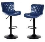 Youhauchair Barhocker 2er Set, Wasserdichtes Leder, Barhocker...