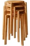 YMYNY Esszimmerst&uuml;hle, Barst&uuml;hle aus massivholz, 4er Set Barhocker, rund