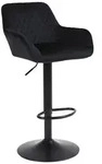 ralex-chair Barhocker 1er Set, H&ouml;henverstellbarer Samtstoff Drehbarer Barhocker