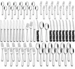 Besteck Set 72teilig Edelstahl Steakmesser quadratische Kanten