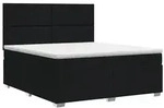 vidaXL Boxspringbett mit Matratze Schwarz 140 x 190 cm Stoff